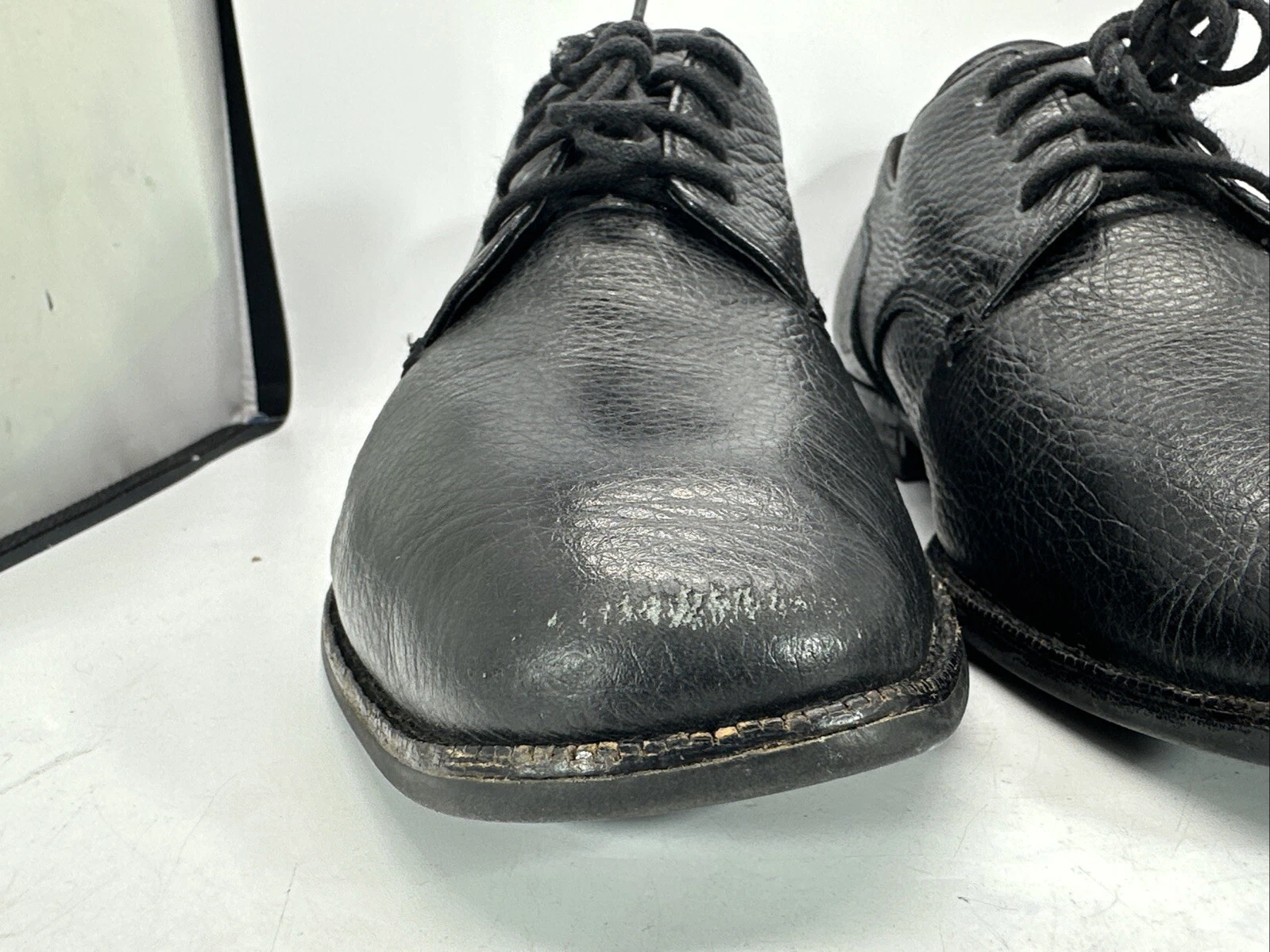 COACH scarpe eleganti uomo vintage US 10 43 nere tutta pelle modello C3101 allacciate