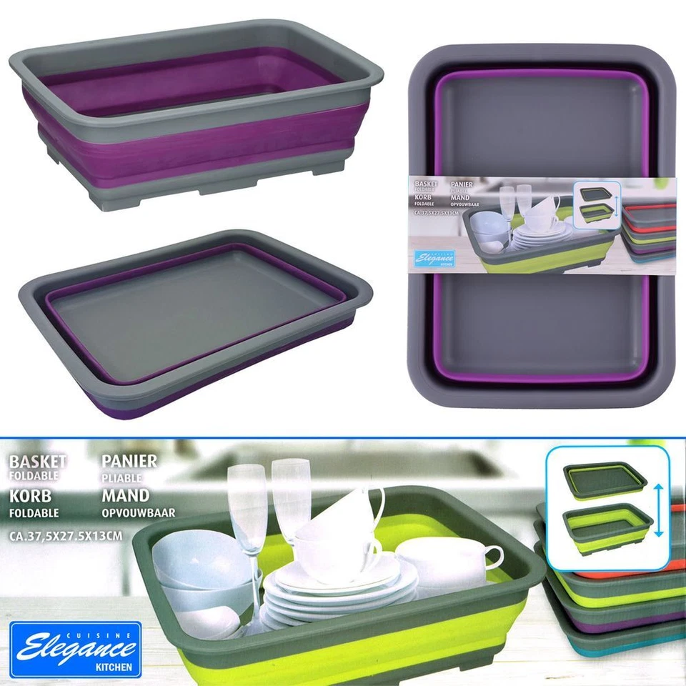 Faltschüssel CUISINE ELEGANCE violett/grau Camping Schüssel Silikon Spülschüssel - Bild 3 von 4