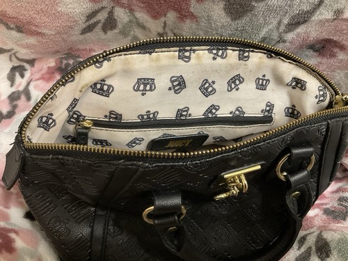 Juicy Couture Purse Bag Satchell Black Liquorice Fame With Matching Wallet - Picture 5 of 9