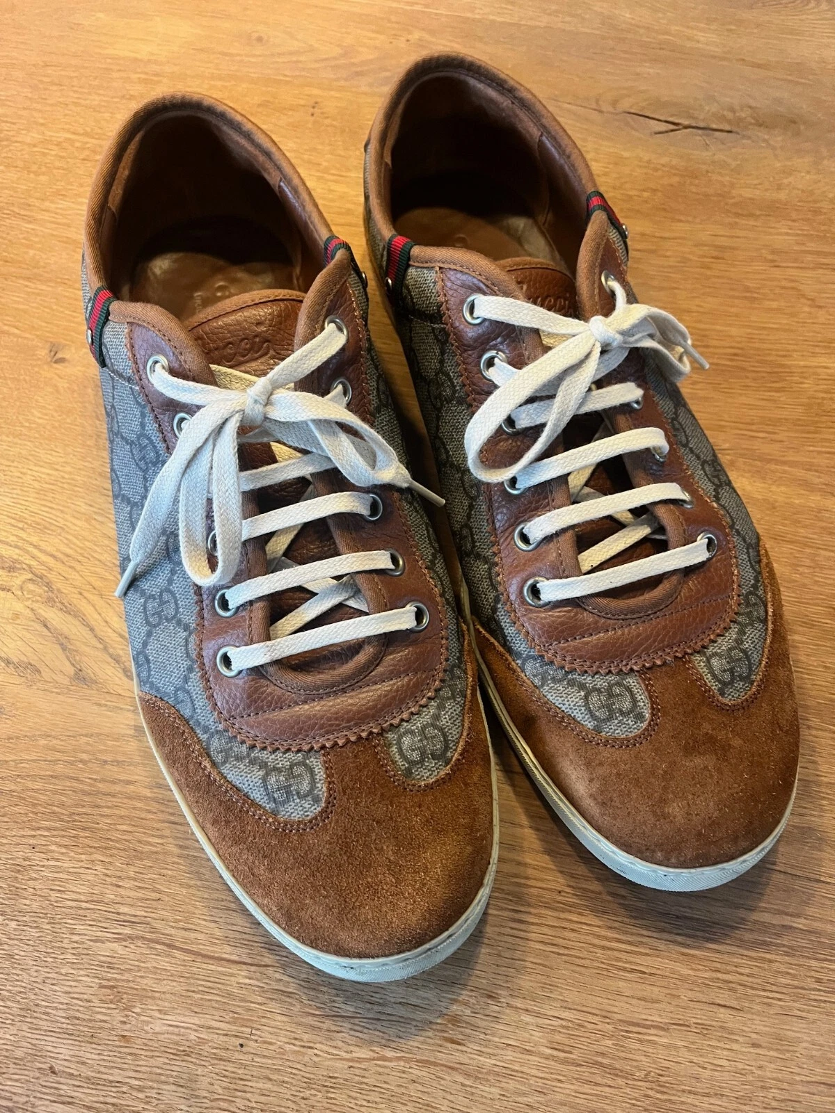 Gucci Barcelona GG Lace Up 'Brown'   Article 222734   Rarement porté   EU 10