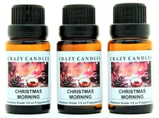 3 Christmas Morning 1/2oz Premium Grade Scented Fragrance Oil Crazy Candles