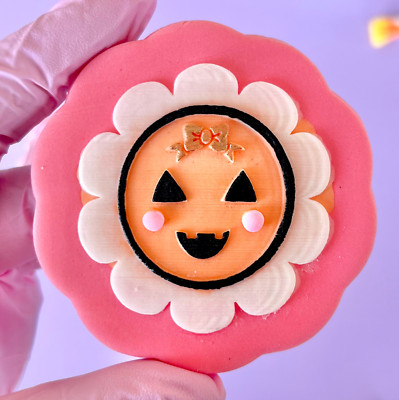 Halloween Gänseblümchen Kürbis Prägestempel Plätzchen Cupcake Deko Backzubehör