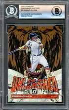 Ronald Acuna Jr. Autographed 2022 Donruss Unleashed Card Braves Beckett 16175305