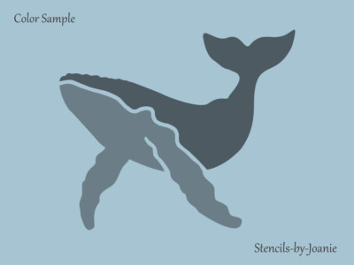 Stencils by Joanie Humpback Whale 8'' Ocean Fish Nautical DIY Beach Art Signs