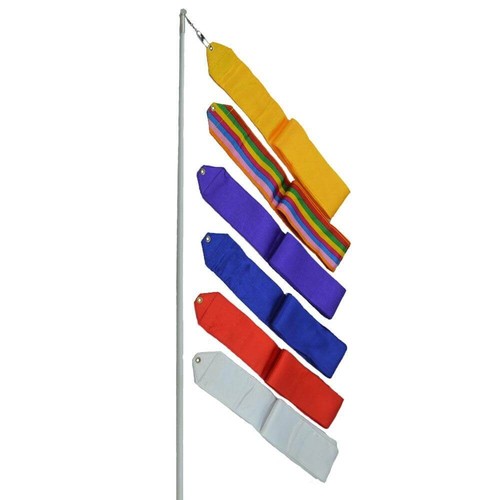 Danzcue Tanz Satin Anbetung Fitnessstudio Rhythmische Kunst Ballett Streamer mit Wirbelstange