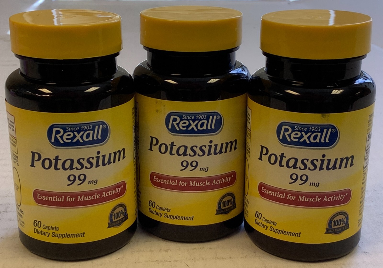 REXALL Potassium Caplets 99mgDietary Supplement60 CountLot of 309/25 eBay