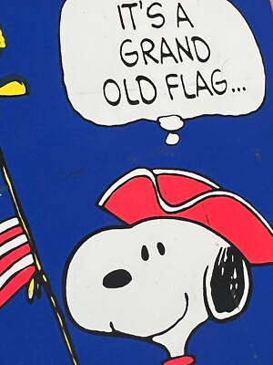 Vintage Snoopy Peanuts It's A Grand Old Flag Betsy Ross USA