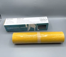 HTVRONT Permanent Vinyl for Cricut, 12''x50FT Adhesive Vinyl Rolls Yellow