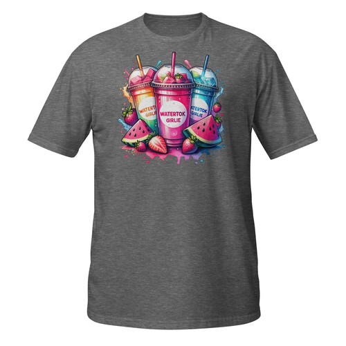 Watertok Girlie T-Shirt – Colorful Hydration Trend Tee With Fruity Drinks - Picture 12 of 33
