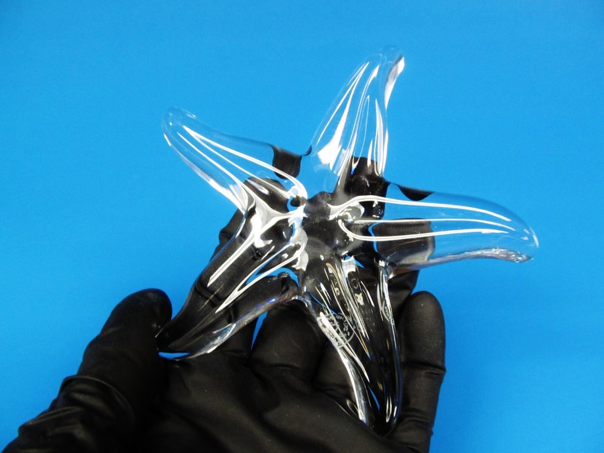 Baccarat バカラ ミレニアムスター クリスタル オーナメント スター 星 Baccarat Mid-Century Modern Translucent Crystal Starfish Paper