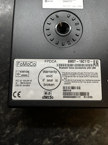 2010 FORD KUGA MK1 BLUETOOTH CONTROL MODULE 8M5T-19C112-AN 2008-2012 NVL36 - Picture 6 of 6