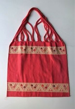 Purse - Handbag - Handmade Bohemian Style - Pink with Embroidered Detail