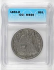 1850-O Seated Liberty Silver Dollar $1 ICG MS60 2022783201