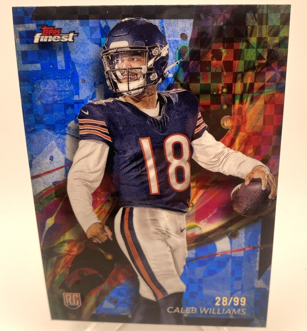 2024 TOPPS FINEST BLUE GEOMETRIC #61 CALEB WILLIAMS ROOKIE RC 28/99
