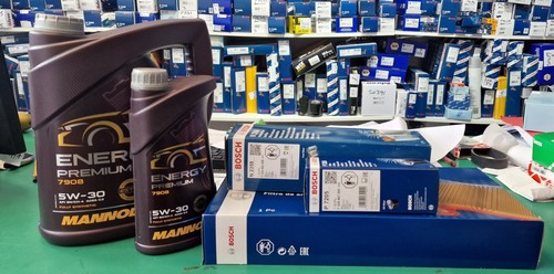 FOR BMW 5 SERIES 520D 2.0 G30 2017 Bosch Air,oil,fuel FILTER KIT & 6L ENG OIL - Picture 2 of 2