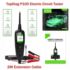 Topdiag P100 Power Detection 12/24V Power Probe Circuit Diagnostic Tool 2M Cable
