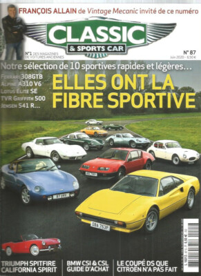 CLASSIC & SPORTSCAR NR.87 FERRARI 308GTB / ALPINE A310 V6 / LOTUS ELITE / JENSEN