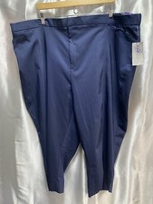 NEW CATHERINES Size 34 W Blue Modern Stretch Zip Fly, Elastic Back Women  s Pants