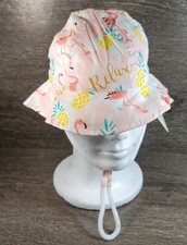 Langzhen Baby Sun Hat. Flamingos. 6-12 months. New.