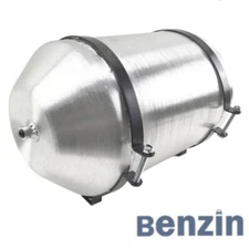 Vertical Round Gas Tank Fuel Tank Cell 6.25 Gallons 10x18 1/4 NPT Aluminum Spun