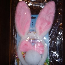 Easter Bunny Ears 3 Piece Costume Set, Blinking LED Ears, one size fits all