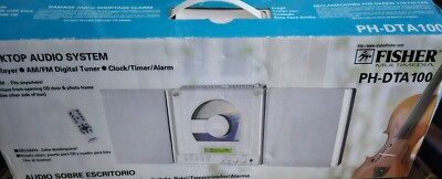 New FISHER SLIM AUDIO SYSTEM CD Remote FM Radio MULTIMEDIA PH-DTA 100 Old School