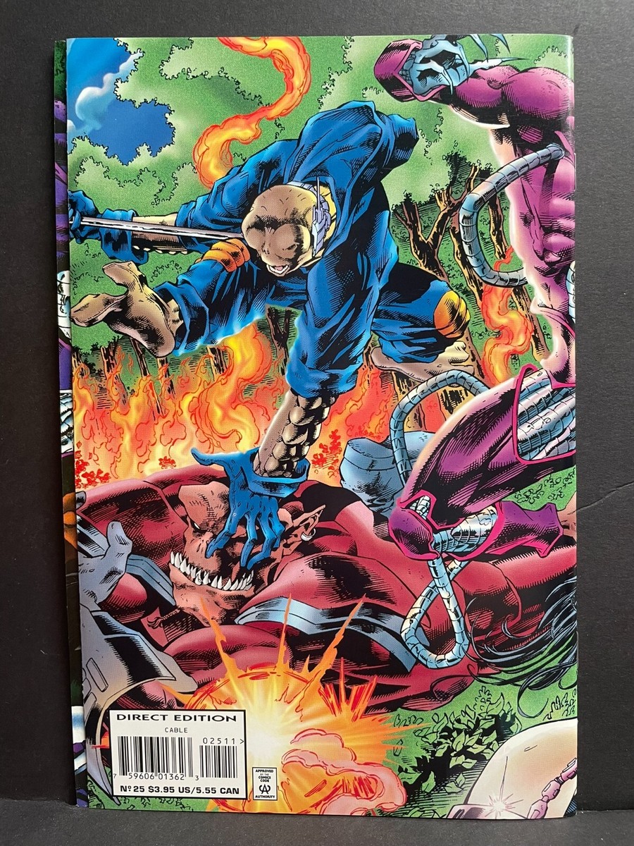 その他 FaB Zipper Hit Marvel Cold Foil CF Cable #25 1995 NM- Foil/Gate-Fold Cover High Grade Marvel Comic X