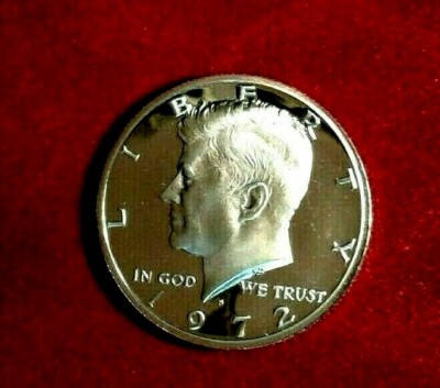 1972 - S Kennedy Half Dollar Proof Clad Gem Cameo  Beauty