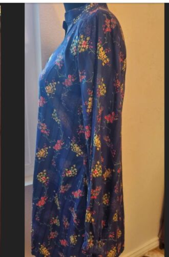 Damen V-Ausschnitt Blumen Tunika Bluse Langarm Größe L - Neu - Bild 8 von 9
