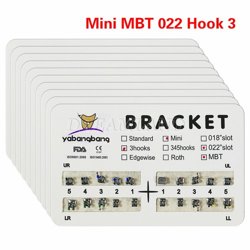 10 Kits zahnärztliche kieferorthopädische Halterungen Mini/Standard MBT/Roth 022 Haken 3 4 5/3 - Bild 50 von 70