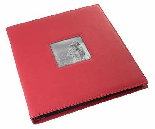 Red Faux Leather Photo Albums & Boxes