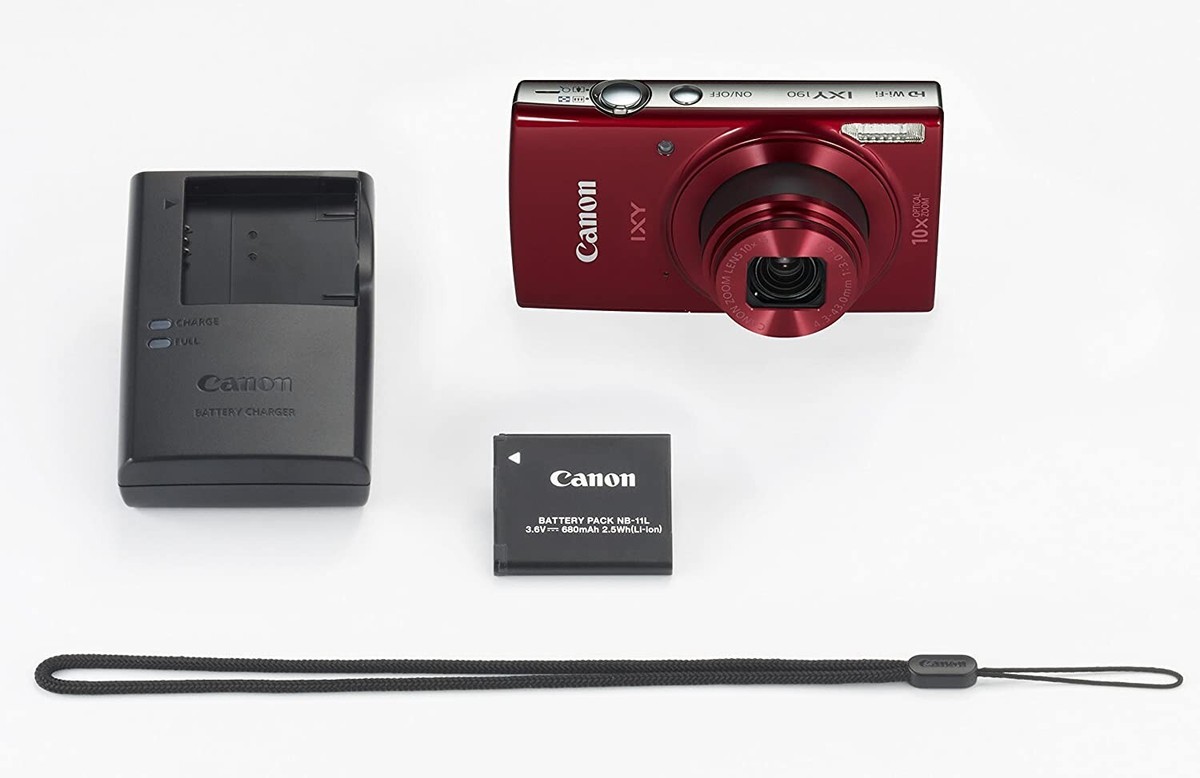 Canon Digital Camera IXY 190 Red 10x optical zoom Confirmed Operation From Japan