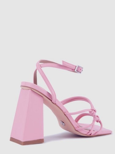 Novo Zaidy Heel Pink Size 8 Ankle strap with buckle fastening Squared toe Shoe - Picture 9 of 10