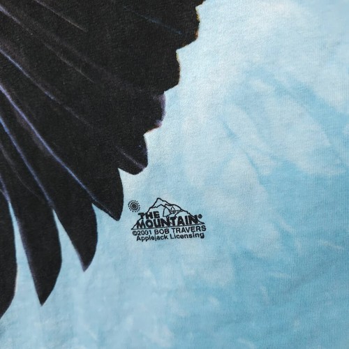 Vintage Bald Eagle T Shirt Mens Size 2XL Y2K The Mountain Tie Dye Nature Tee - Picture 4 of 7