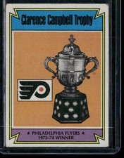 Clarence Campbell Bowl Trophy 1974-75 Topps #253 Philadelphia Flyers