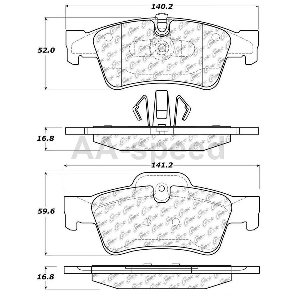 Pastillas de freno delanteras traseras para Mercedes-Benz ML350 3,5 L 2011 2010 2009 2008 2007 2006 Foto 3 de 4
