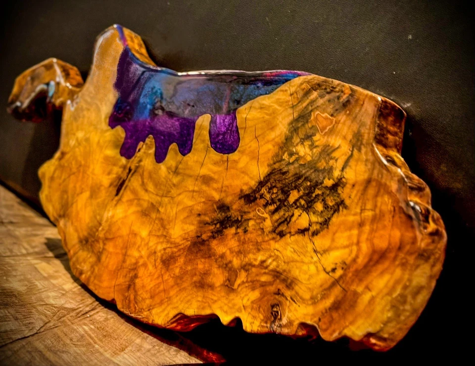 Tablero de charcutería, plato, plato para servir, arce, arce ambrosía Foto 3 de 4