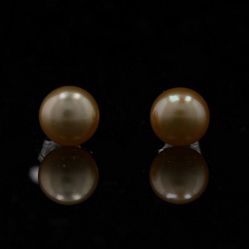 Sterling Silver Cultured Pearl Stud Earrings - 925 Pierced - Bild 2 von 9
