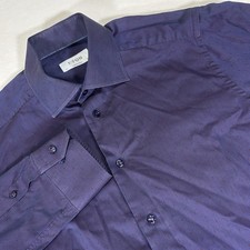ETON Contemporary Mens Size 15.5/39 Purple Geometric Long Sleeve Button Up Shirt