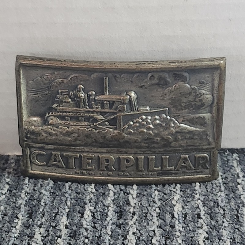 Vintage Caterpillar Belt Buckle Made In Leavens MFG Attleboro MASS
