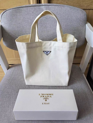 #ad #ad SALE Prada Beauty Mini Canvas Tote Bag Ivory Top Handle – GWP NIB 2025 $40.99