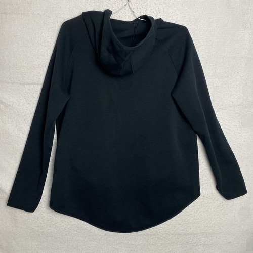 Nike Women's Tech Fleece Black Asymmetric Cape Hoodie Sweatshirt Full Zip Size M - Picture 12 of 17