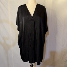 H&M Women s Size L V-neck Dress Tunic Top Sat...