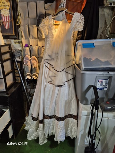 Mary's Custom Wedding Dress With Camouflage Trim Size 12-14 | eBay