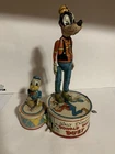 Vintage MARX Tin Windup Walt Disney Donald Duck Duet *Working* Goofy And Donald