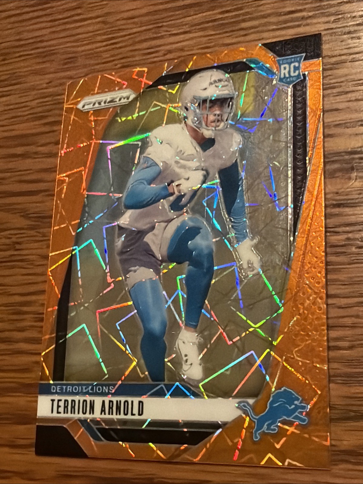 2024 Prizm Orange Laser Refractor #389 Terrion Arnold Detroit Lions Alabama