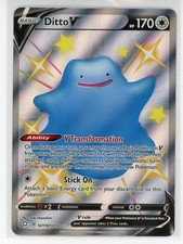 Ditto V SV118/SV122 Shiny Holo Rare Shining Fates 2021 Pokemon Card on eBay