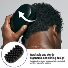Rubber Curling Hair Brush Non Absorbent Twist Curl Comb Washable Curly Hair