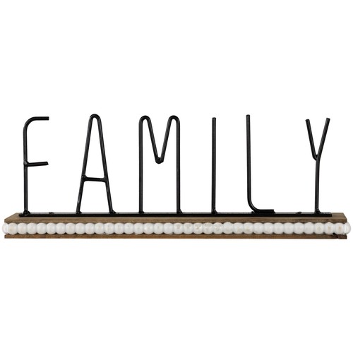 Northlight Family Metal Tabletop Decoration - 11.5" - Black