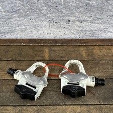 Look Keo 2 Max Road Pedali Clipless 9/16 Bianco Coppia 265g Francia Composito Usato